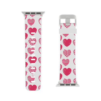 Funky Pink Hearts Apple Watch Band - BOGO Cases
