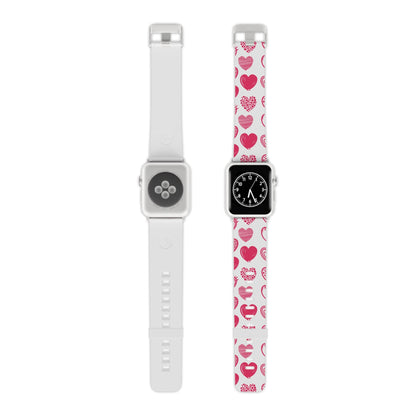 Funky Pink Hearts Apple Watch Band - BOGO Cases