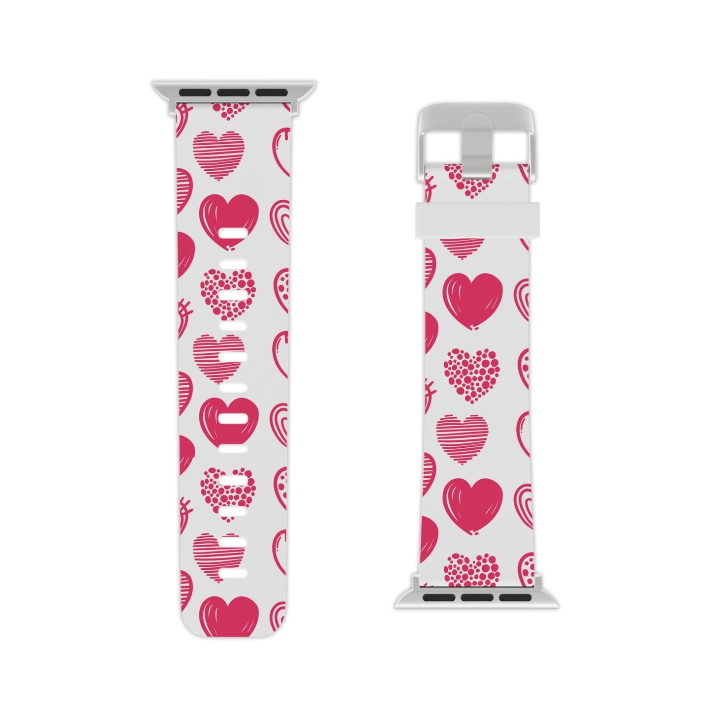 Funky Pink Hearts Apple Watch Band - BOGO Cases