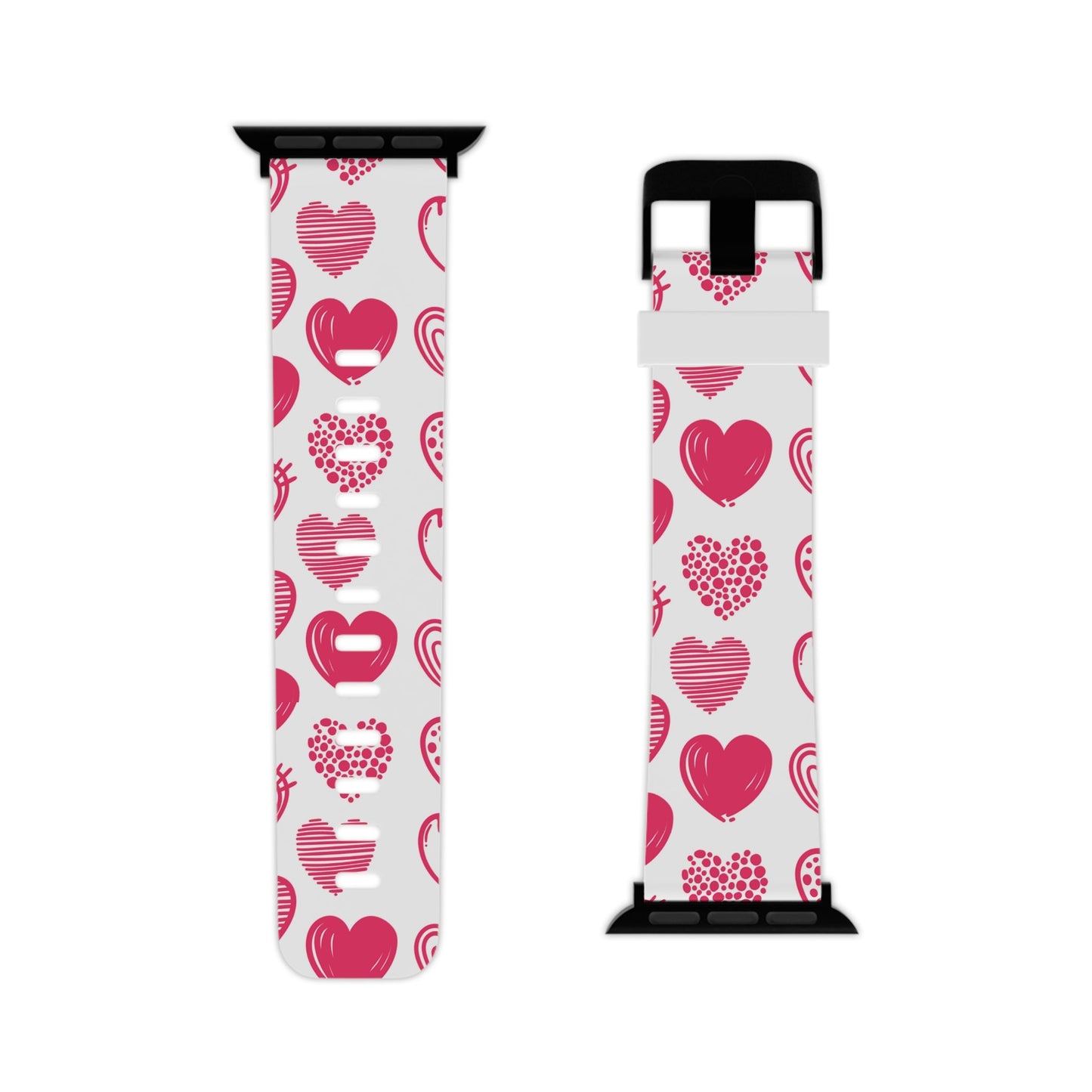 Funky Pink Hearts Apple Watch Band - BOGO Cases
