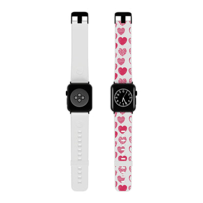 Funky Pink Hearts Apple Watch Band - BOGO Cases