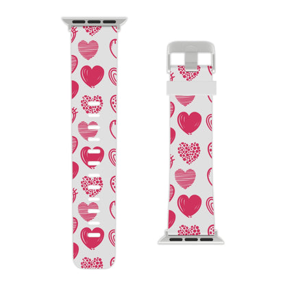 Funky Pink Hearts Apple Watch Band - BOGO Cases