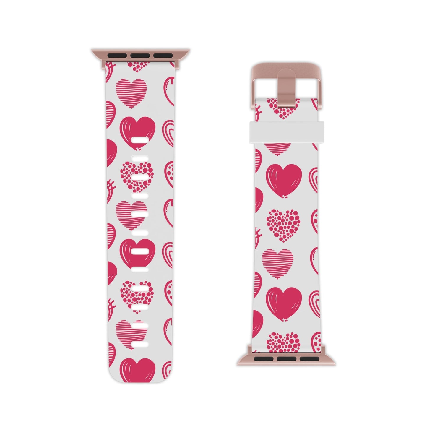 Funky Pink Hearts Apple Watch Band - BOGO Cases