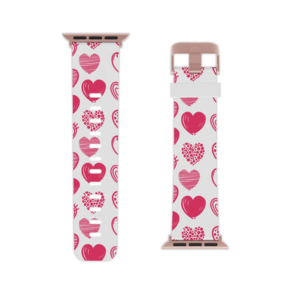 Funky Pink Hearts Apple Watch Band - BOGO Cases
