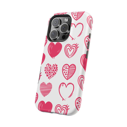 Funky Pink Hearts – MagSafe iPhone Case - BOGO Cases