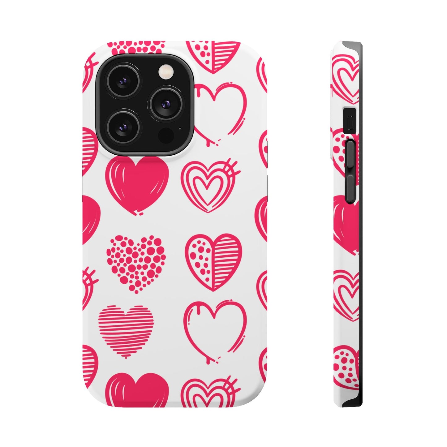 Funky Pink Hearts – MagSafe iPhone Case - BOGO Cases