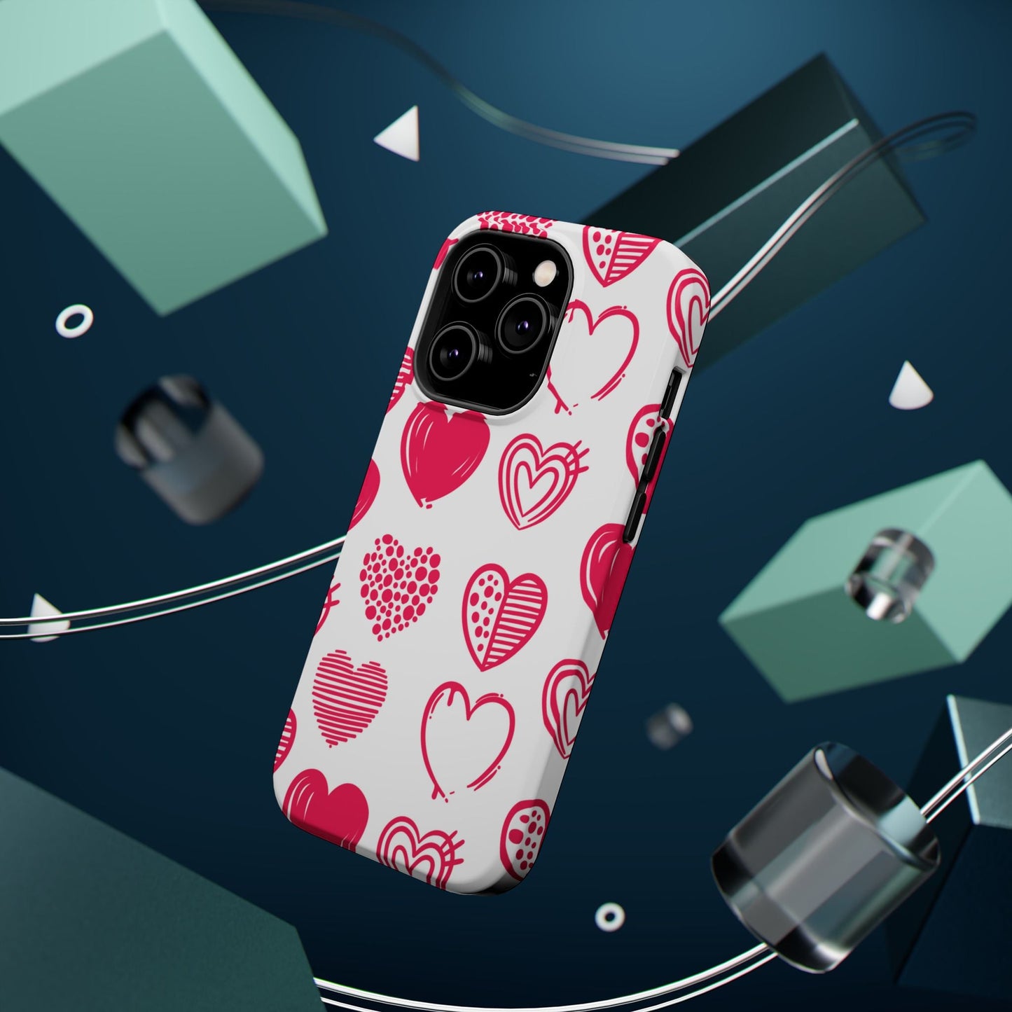 Funky Pink Hearts – MagSafe iPhone Case - BOGO Cases