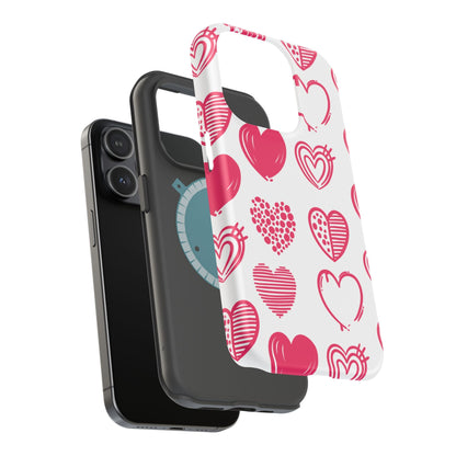 Funky Pink Hearts – MagSafe iPhone Case - BOGO Cases