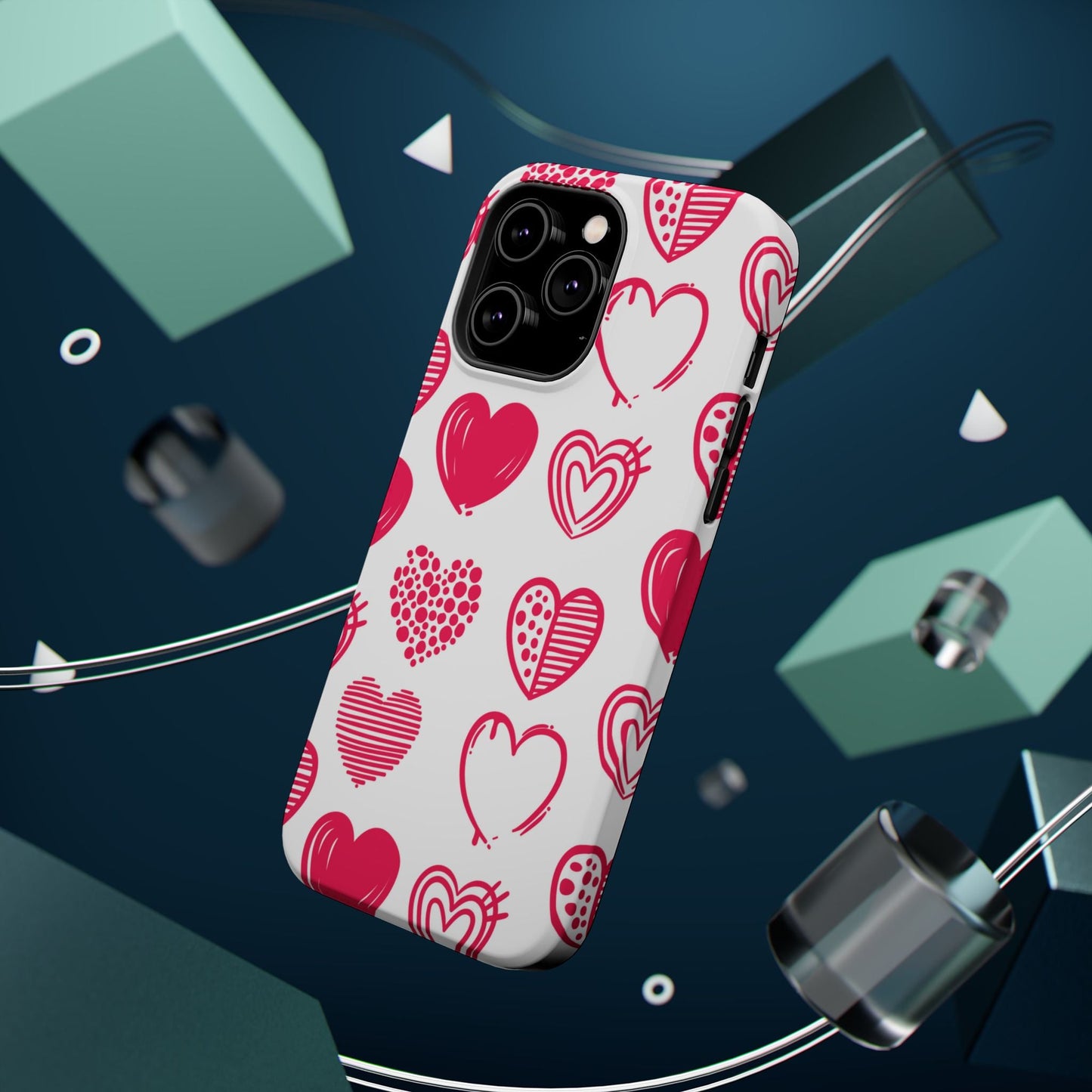 Funky Pink Hearts – MagSafe iPhone Case - BOGO Cases