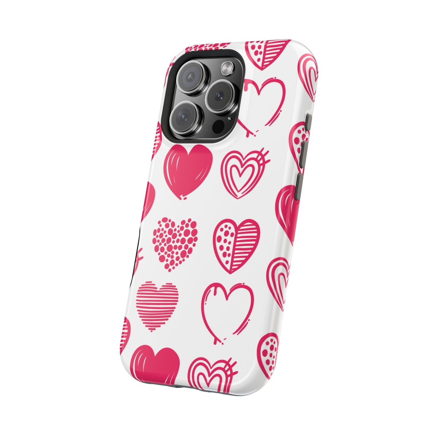 Funky Pink Hearts – MagSafe iPhone Case - BOGO Cases