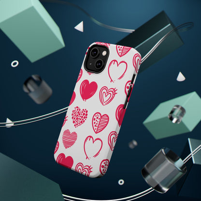 Funky Pink Hearts – MagSafe iPhone Case - BOGO Cases