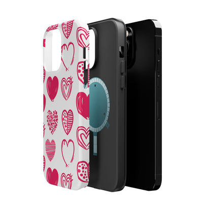 Funky Pink Hearts – MagSafe iPhone Case - BOGO Cases