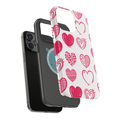 Funky Pink Hearts – MagSafe iPhone Case - BOGO Cases