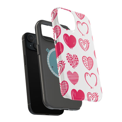 Funky Pink Hearts – MagSafe iPhone Case - BOGO Cases