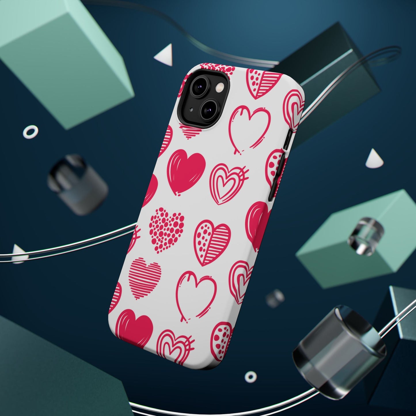 Funky Pink Hearts – MagSafe iPhone Case - BOGO Cases