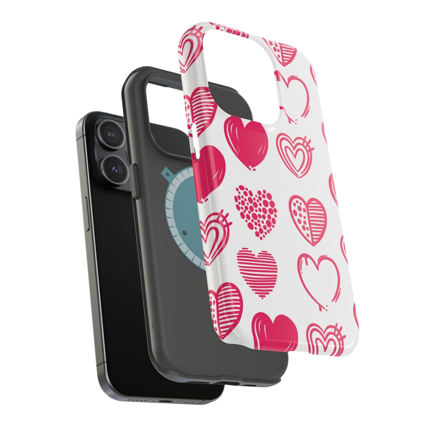 Funky Pink Hearts – MagSafe iPhone Case - BOGO Cases