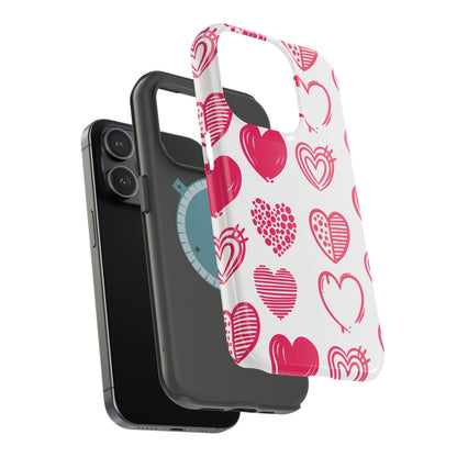 Funky Pink Hearts – MagSafe iPhone Case - BOGO Cases