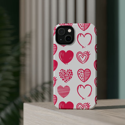 Funky Pink Hearts – MagSafe iPhone Case - BOGO Cases