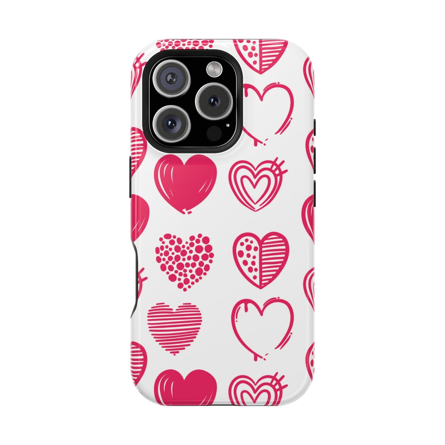 Funky Pink Hearts – MagSafe iPhone Case - BOGO Cases