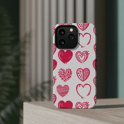 Funky Pink Hearts – MagSafe iPhone Case - BOGO Cases
