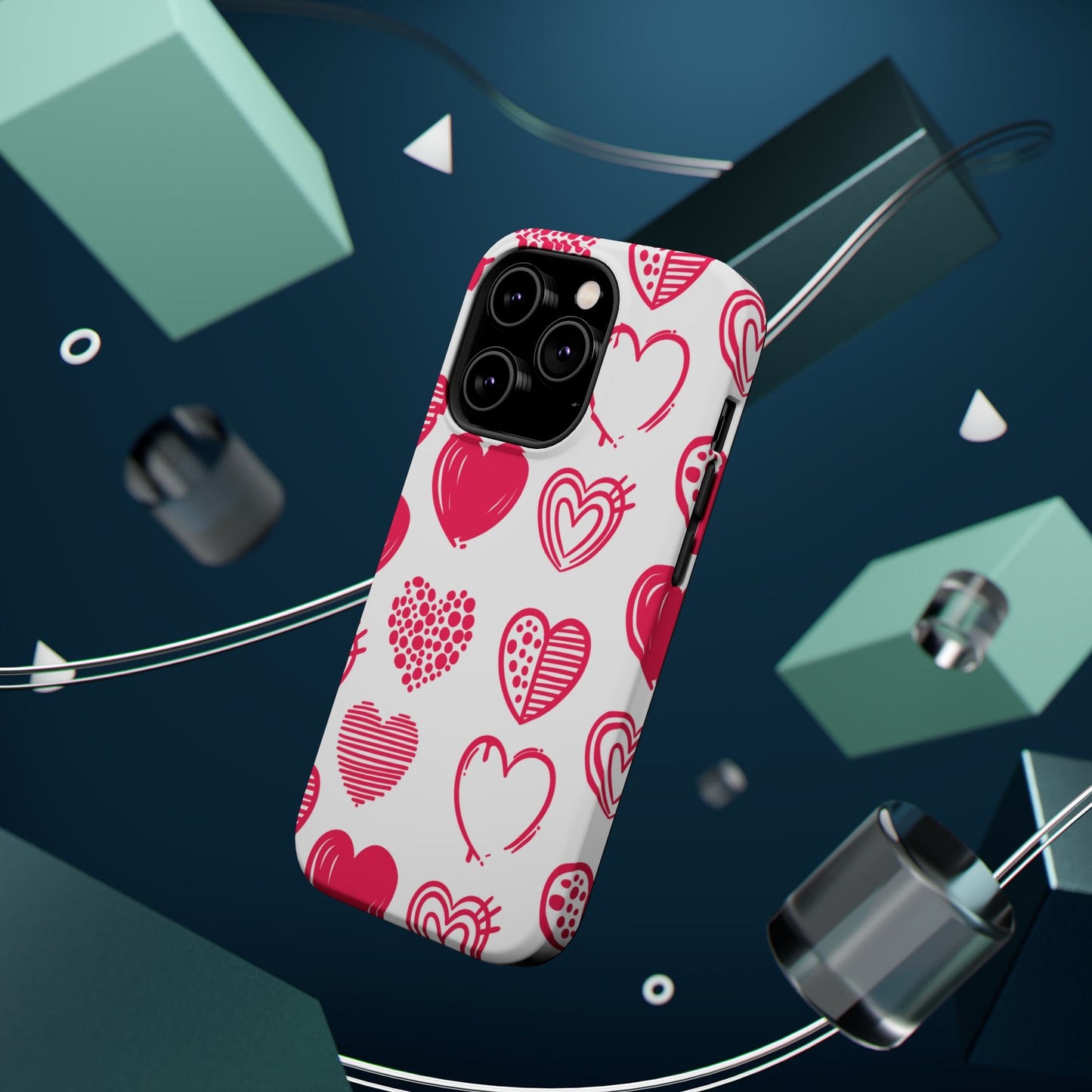 Funky Pink Hearts – MagSafe iPhone Case - BOGO Cases