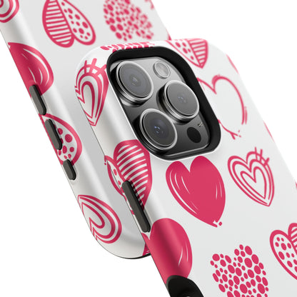 Funky Pink Hearts – MagSafe iPhone Case - BOGO Cases