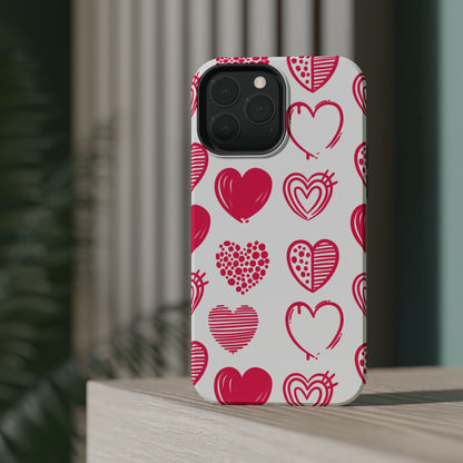 Funky Pink Hearts – MagSafe iPhone Case - BOGO Cases