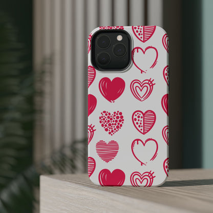 Funky Pink Hearts – MagSafe iPhone Case - BOGO Cases