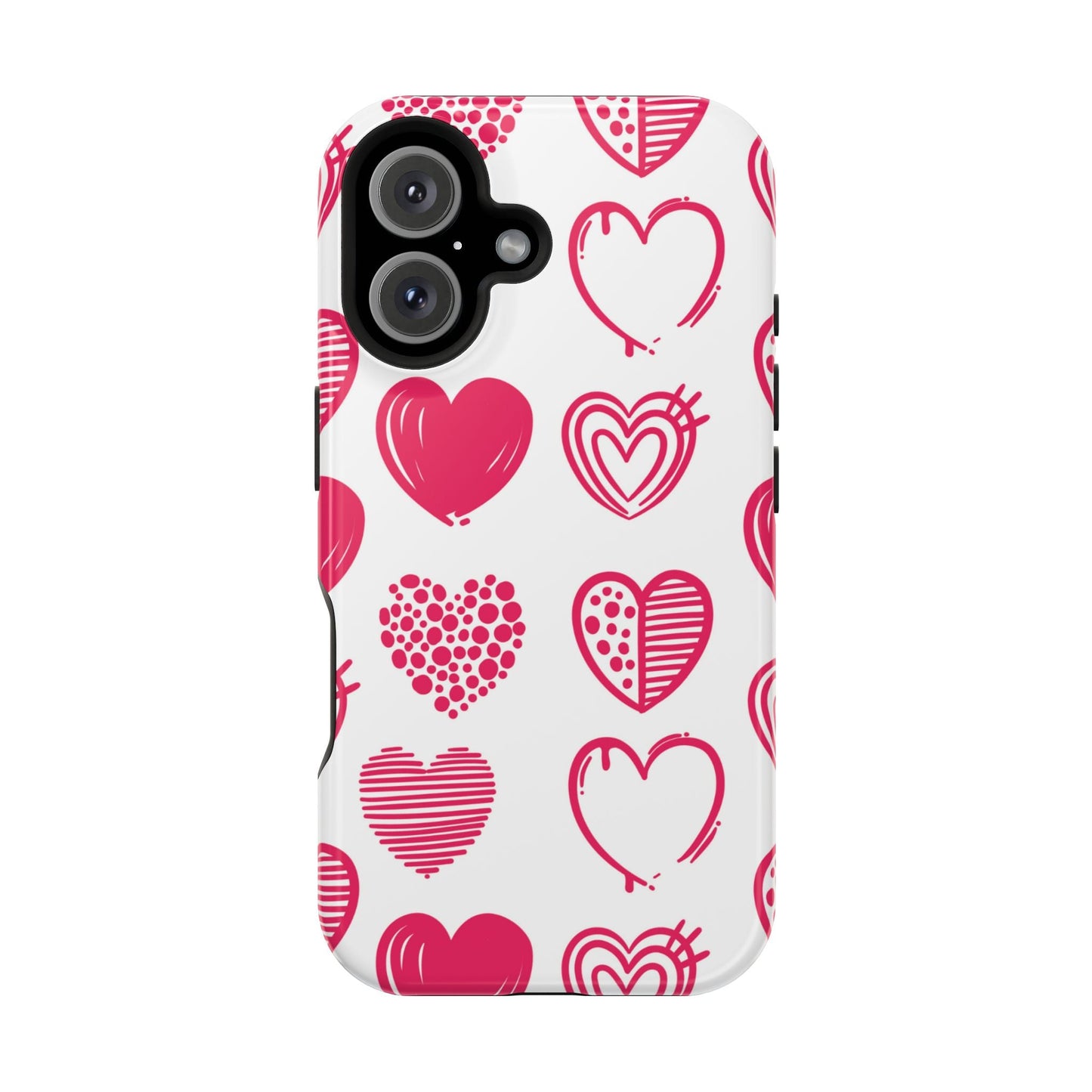 Funky Pink Hearts – MagSafe iPhone Case - BOGO Cases