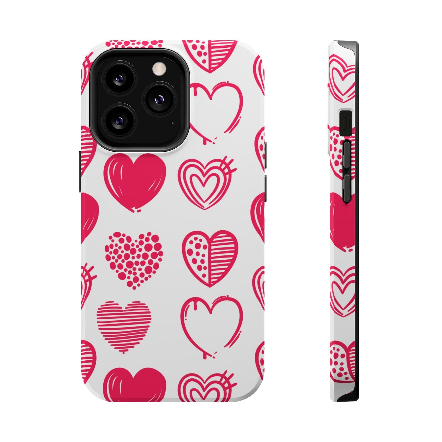 Funky Pink Hearts – MagSafe iPhone Case - BOGO Cases