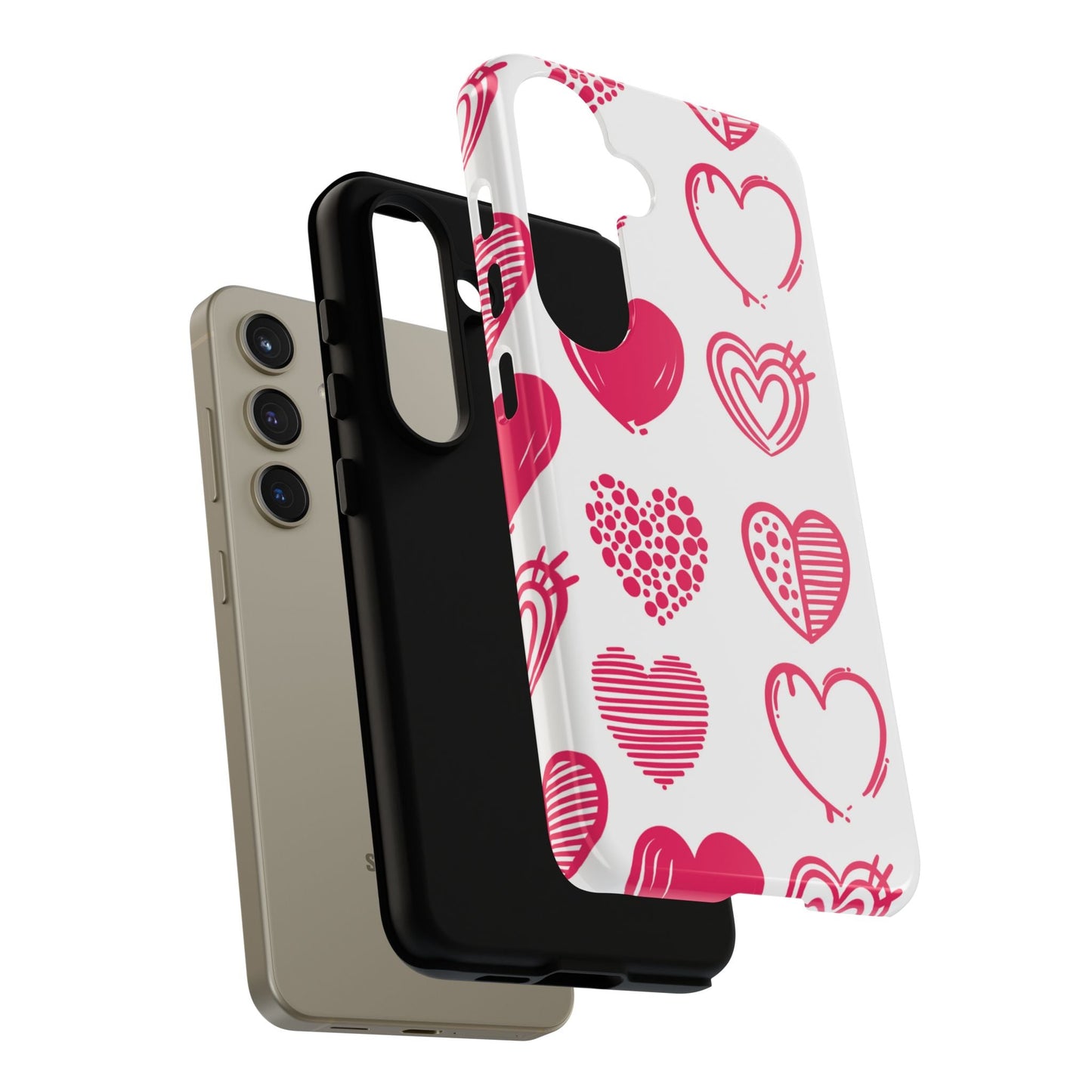 Funky Pink Hearts – Samsung Galaxy Case - BOGO Cases