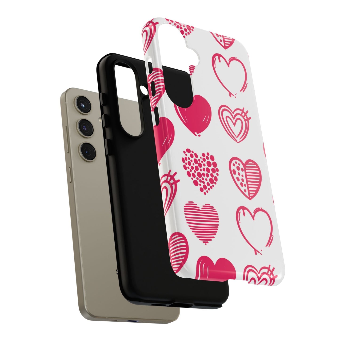 Funky Pink Hearts – Samsung Galaxy Case - BOGO Cases