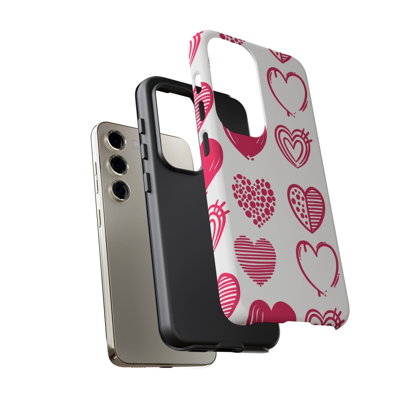 Funky Pink Hearts – Samsung Galaxy Case - BOGO Cases