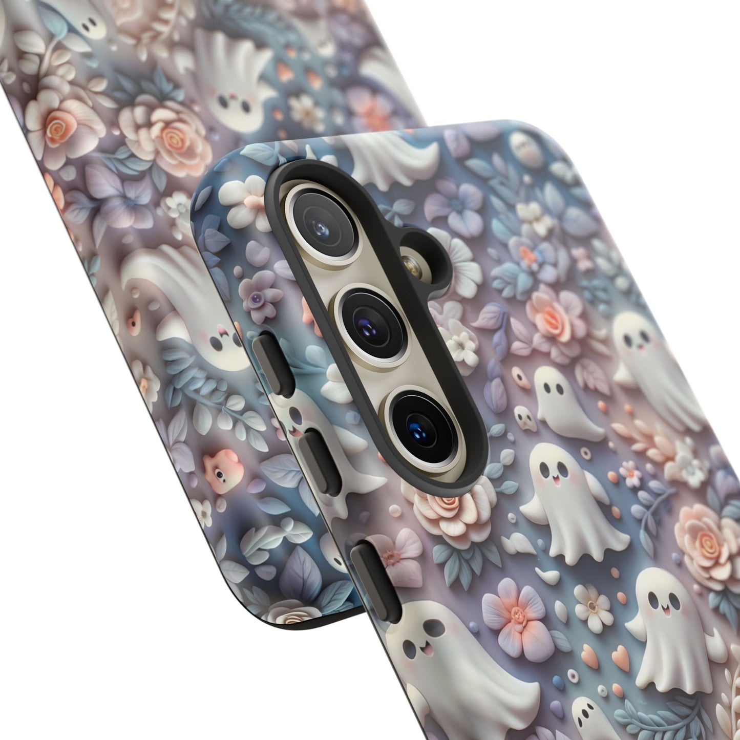 Ghosts Flowers Phone Case - Enchanting Ethereal Clay Autumn and Halloween Aesthetic - Fits All iPhones, Samsung Galaxy, & Google Pixel - BOGO Cases