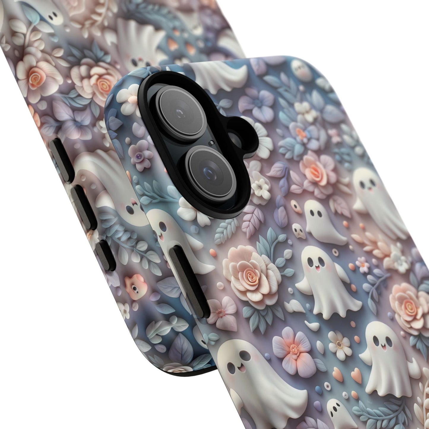 Ghosts Flowers Phone Case - Enchanting Ethereal Clay Autumn and Halloween Aesthetic - Fits All iPhones, Samsung Galaxy, & Google Pixel - BOGO Cases