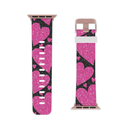 Glitter Hearts  Apple Watch Band - BOGO Cases