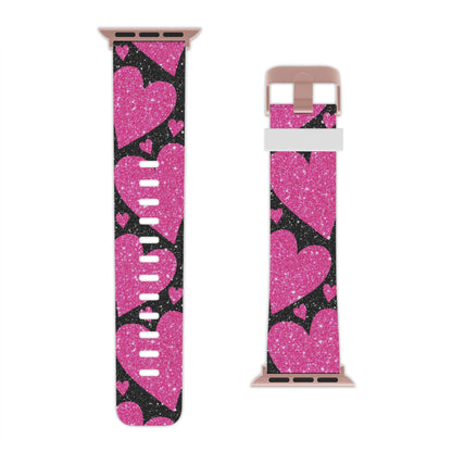 Glitter Hearts  Apple Watch Band - BOGO Cases