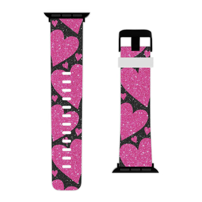 Glitter Hearts  Apple Watch Band - BOGO Cases