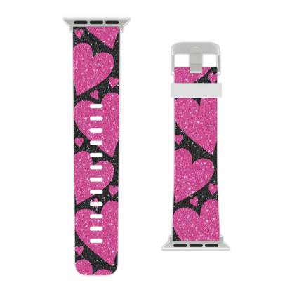 Glitter Hearts  Apple Watch Band - BOGO Cases