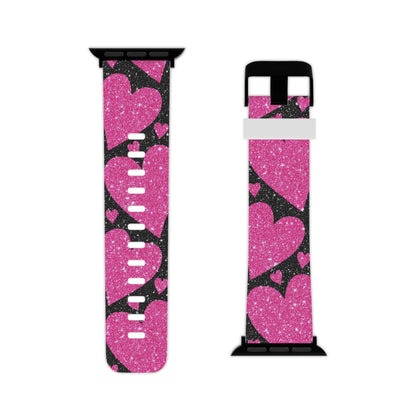 Glitter Hearts  Apple Watch Band - BOGO Cases