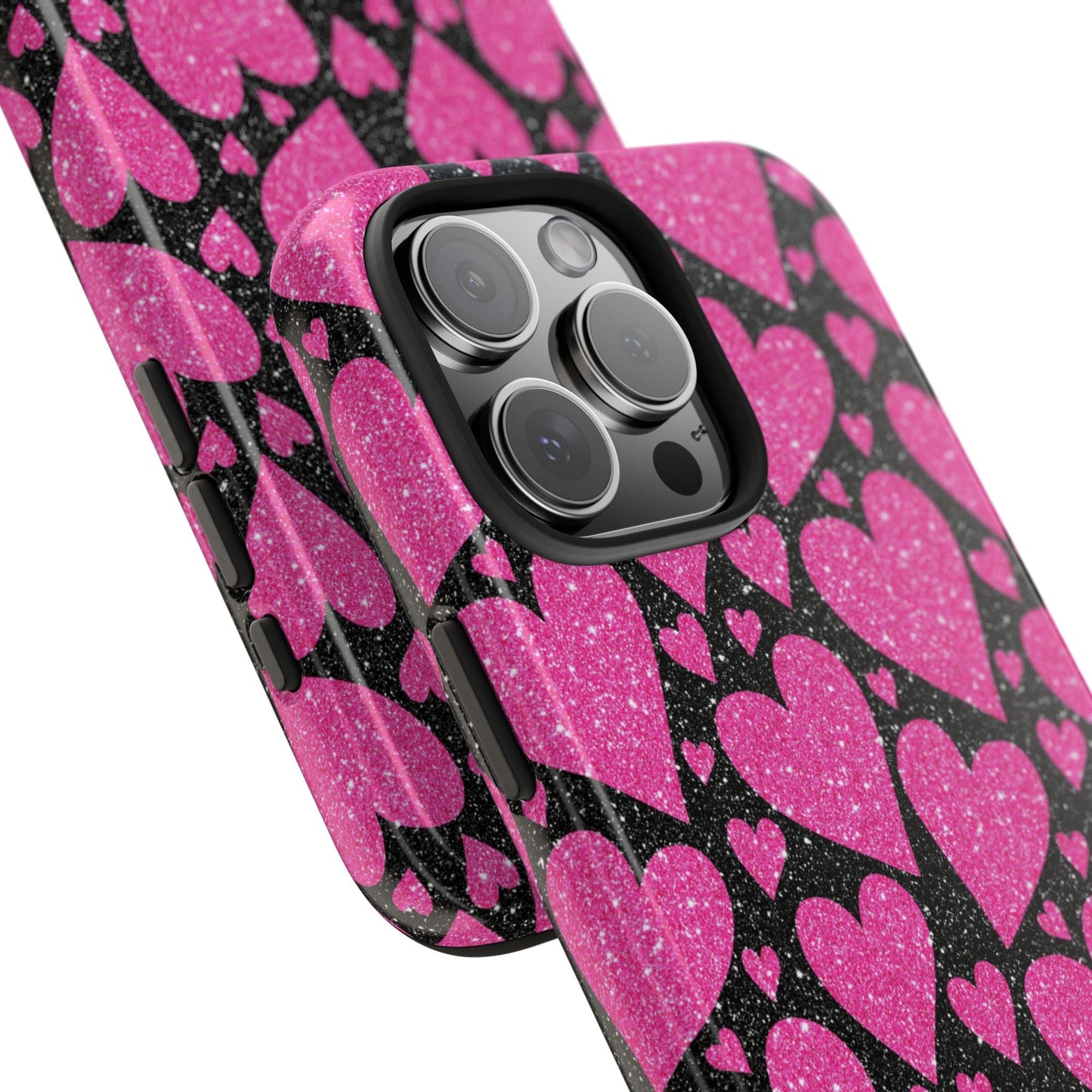 Glitter Hearts iPhone Case - BOGO Cases