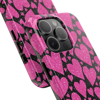 Glitter Hearts iPhone Case - BOGO Cases