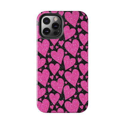 Glitter Hearts iPhone Case - BOGO Cases