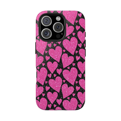 Glitter Hearts iPhone Case - BOGO Cases