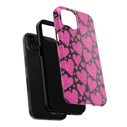Glitter Hearts iPhone Case - BOGO Cases