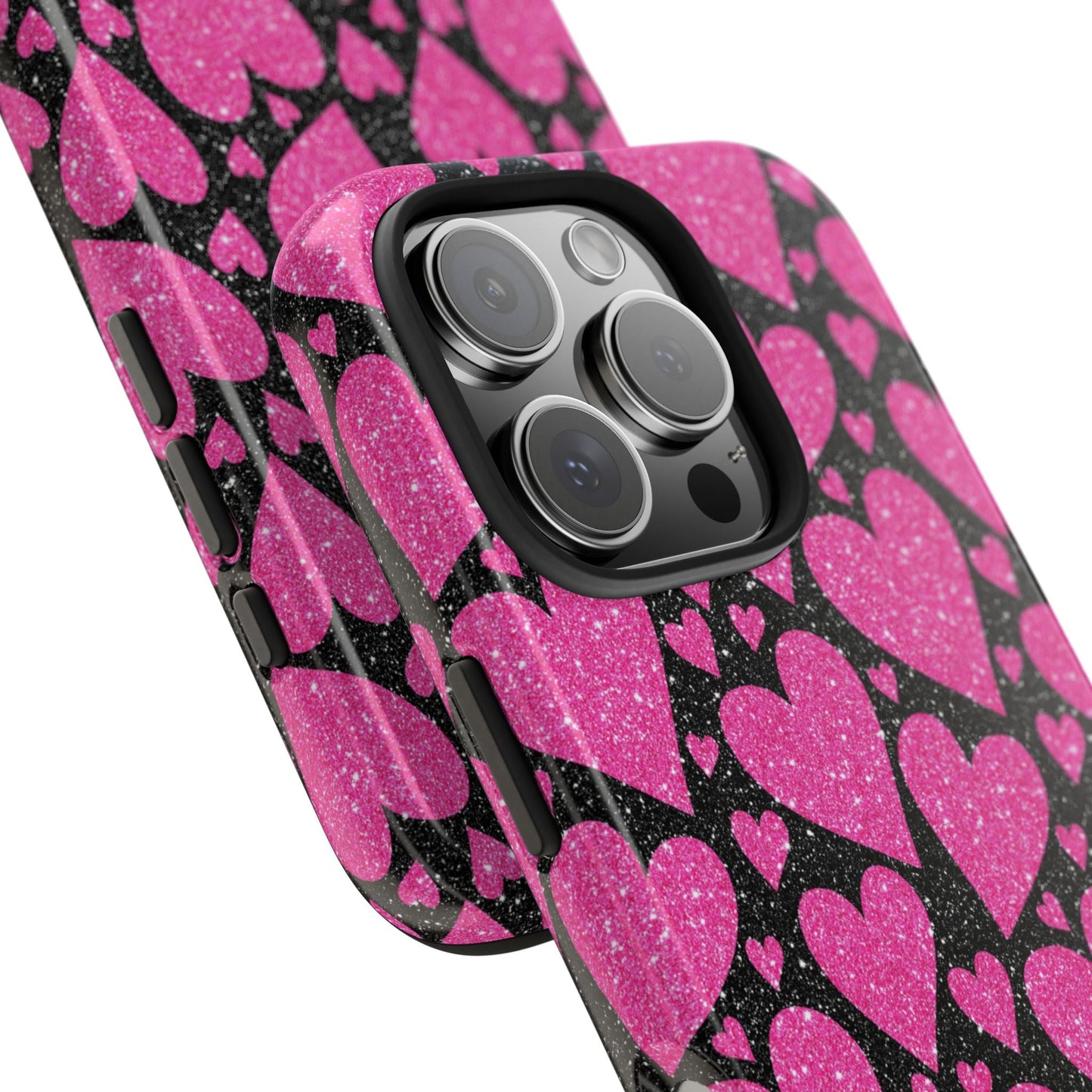 Glitter Hearts iPhone Case - BOGO Cases