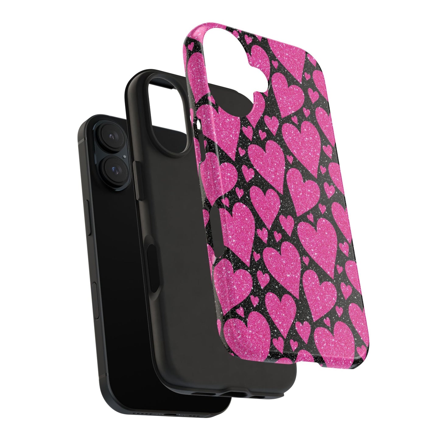 Glitter Hearts iPhone Case - BOGO Cases