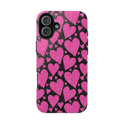 Glitter Hearts iPhone Case - BOGO Cases