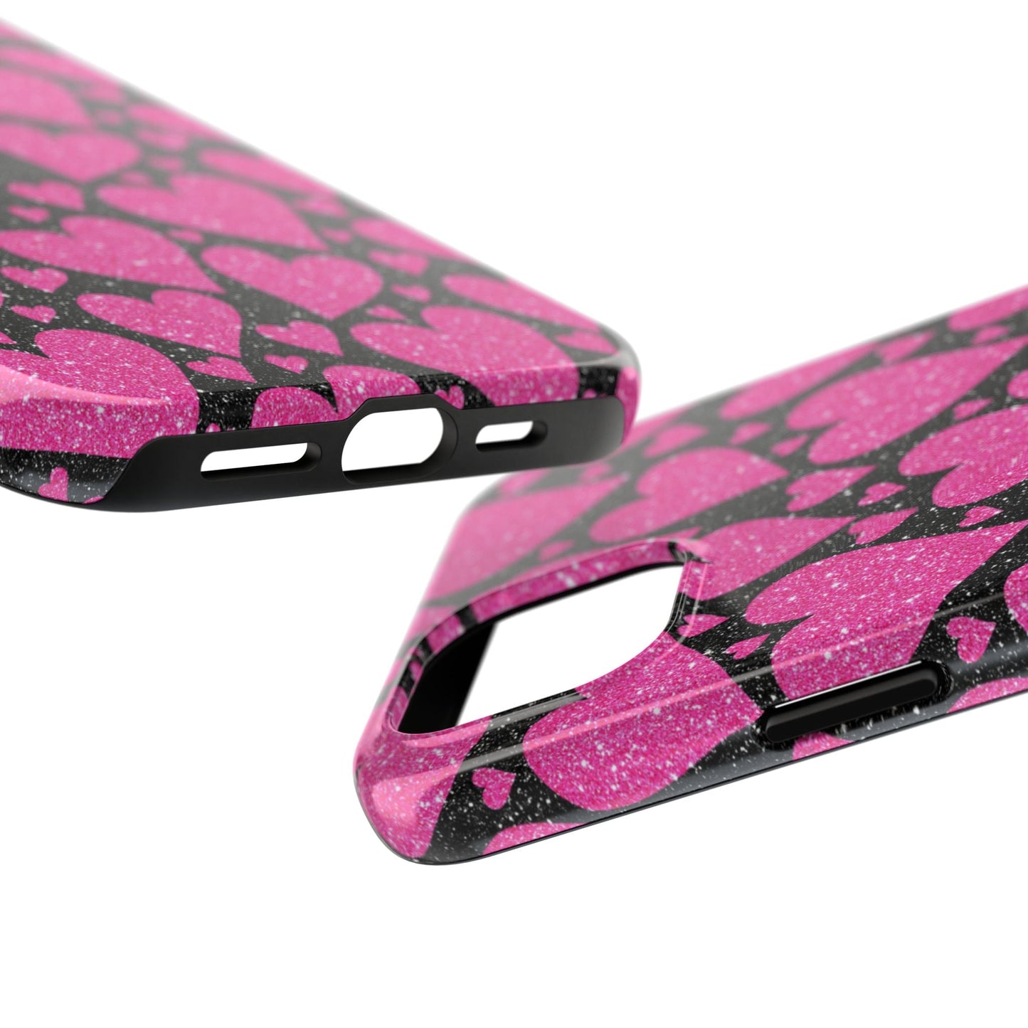 Glitter Hearts iPhone Case - BOGO Cases