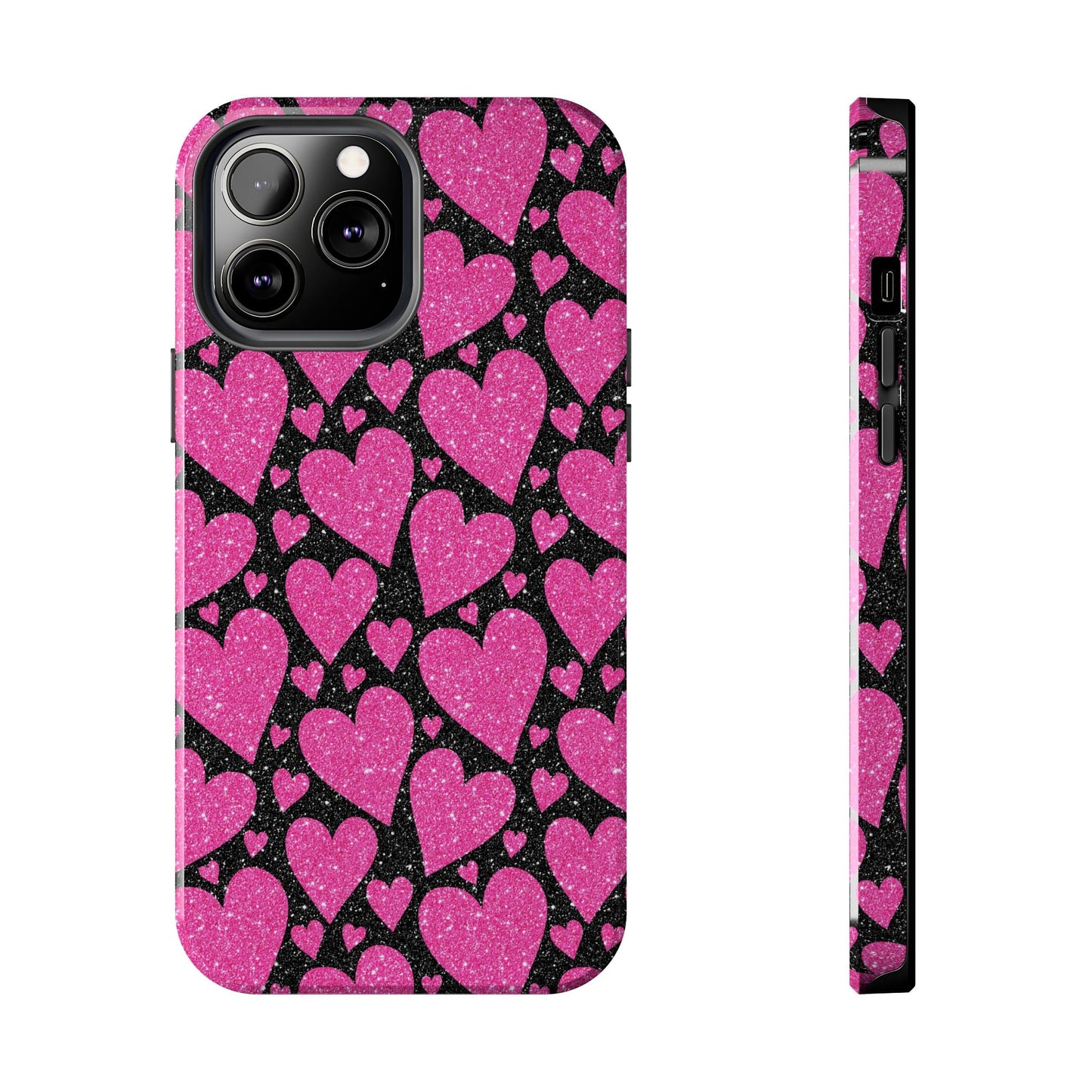Glitter Hearts iPhone Case - BOGO Cases